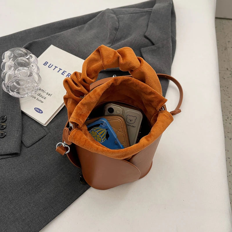 One Shoulder Bucket Bag – Modern & Spacious