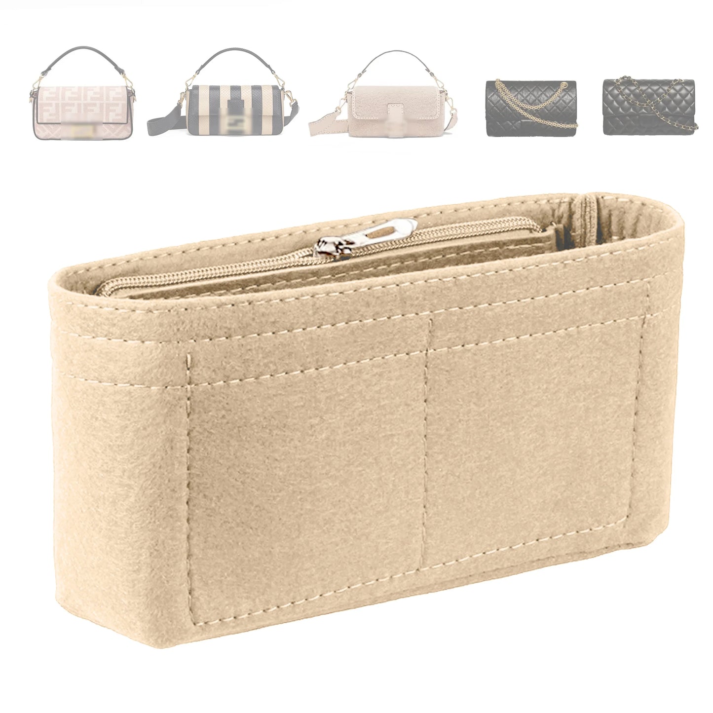Multi-Pocket Bag Organizer – Fits All Handbags
