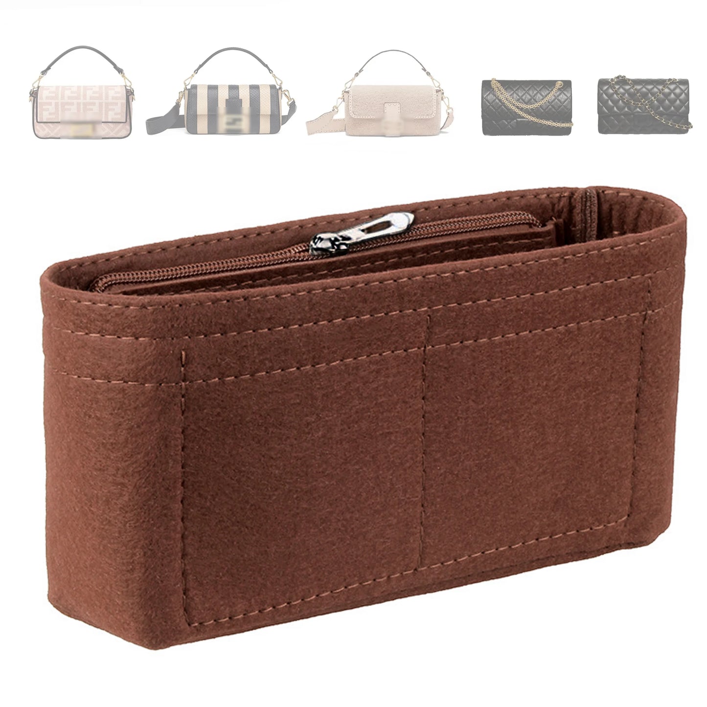 Multi-Pocket Bag Organizer – Fits All Handbags