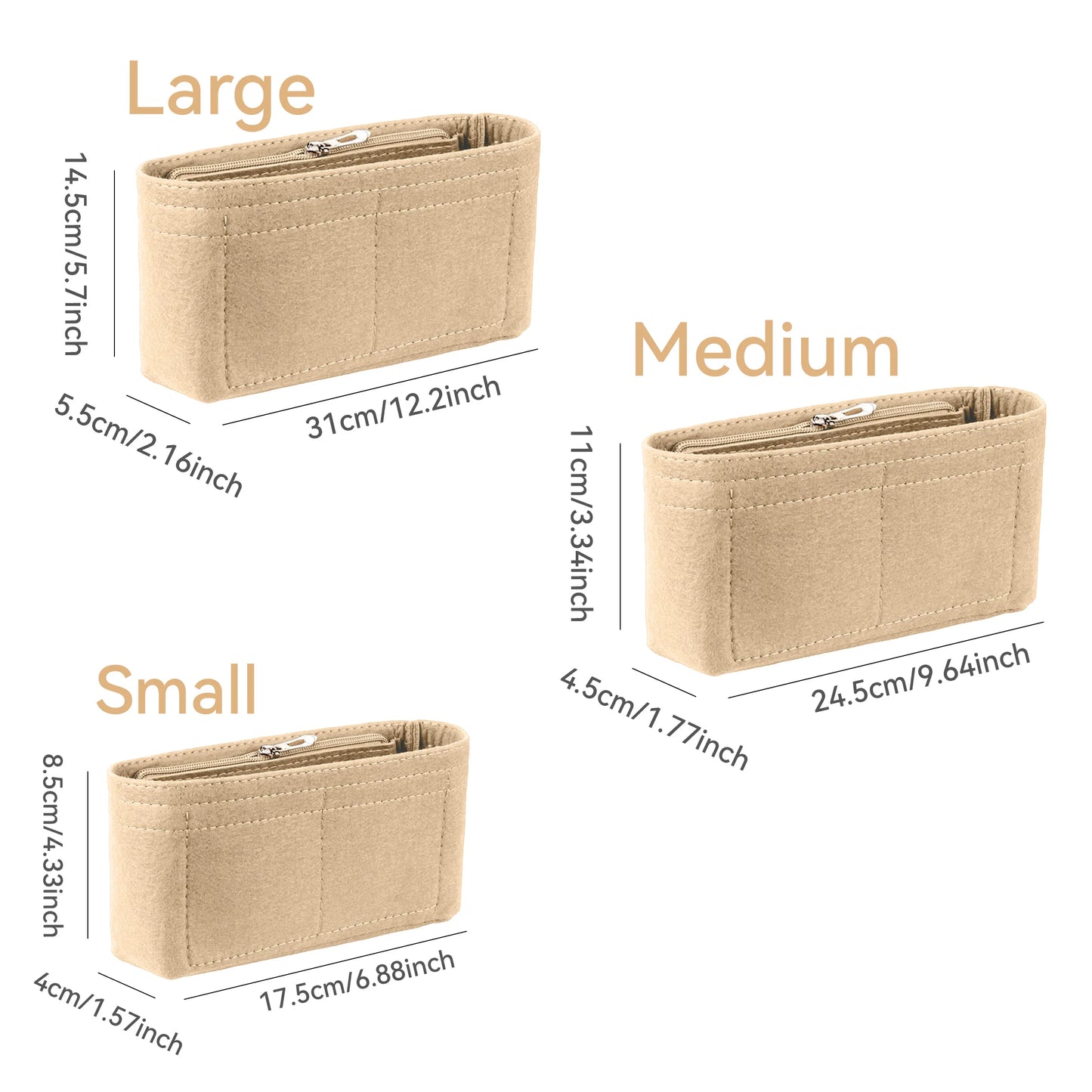 Multi-Pocket Bag Organizer – Fits All Handbags